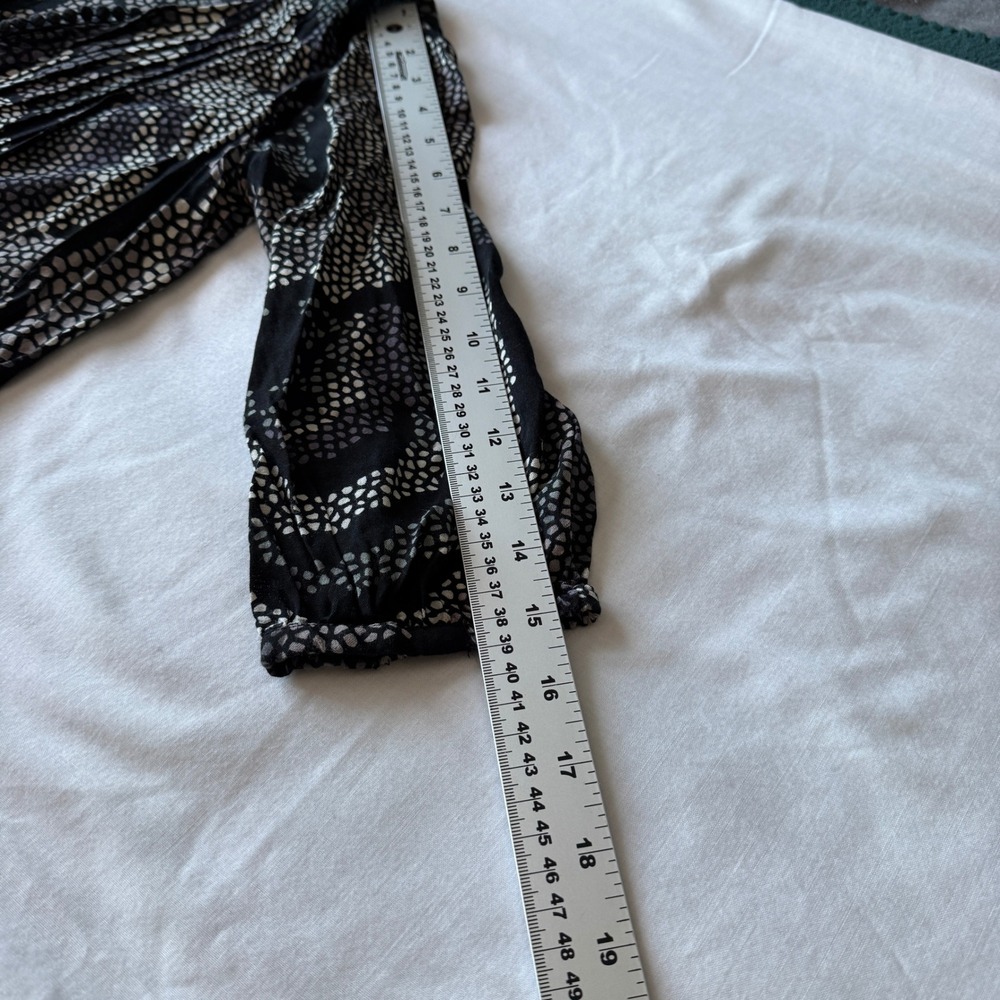 Billabong Womens Tunic Cover Up Beach Top Black Gray 3/4 Sleeve Tie Waist Medium - Picture 11 of 13